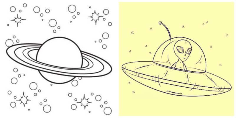 Рисунки для срисовки на тему космос легкие