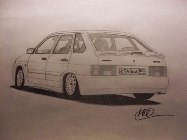 Рисунки машины жигули
