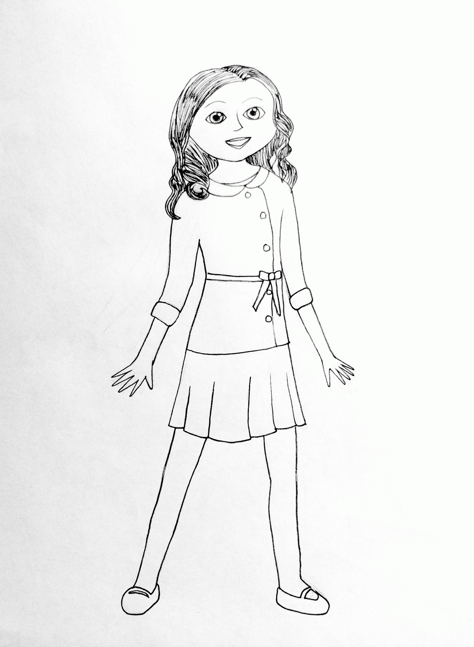 Легкий рисунок куклы. Кукла рисунок карандашом. Рисунки кукол для срисовки. Кукла для срисовки карандашом. Раскраска кукла.