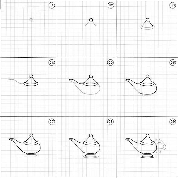 Как рисовать джина