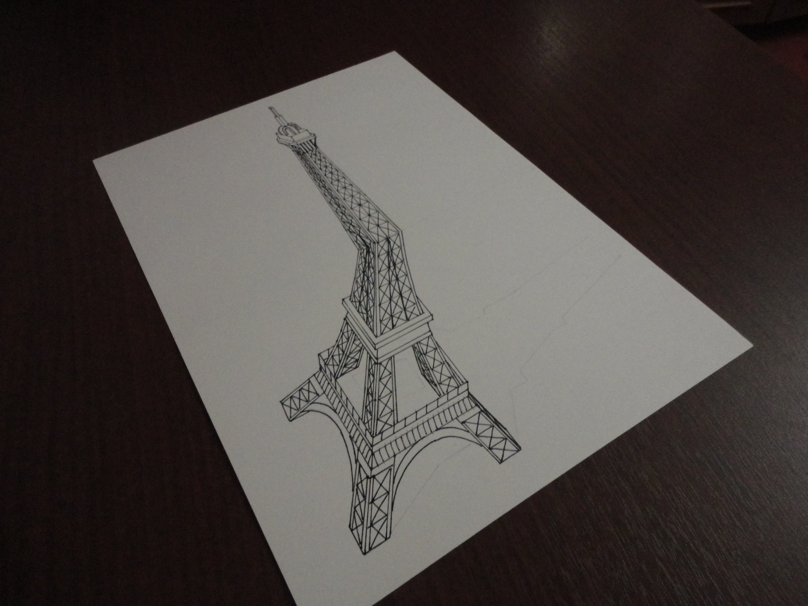 Эйфелева башня карандашом для срисовки