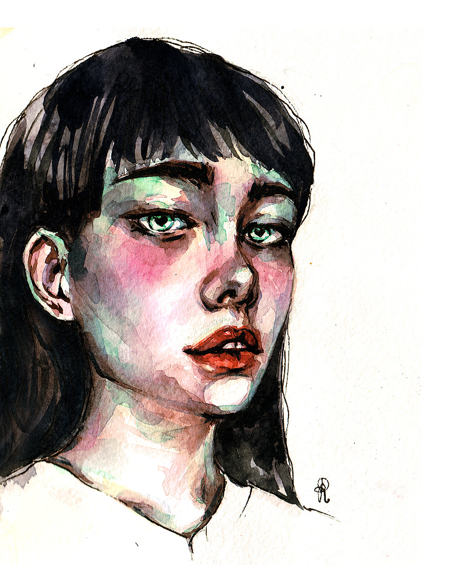 Рисунки для срисовки акварелью девушки (33 фото) 🔥
