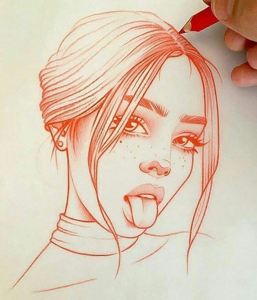 Рисунки карандашом для срисовки девушки легкие