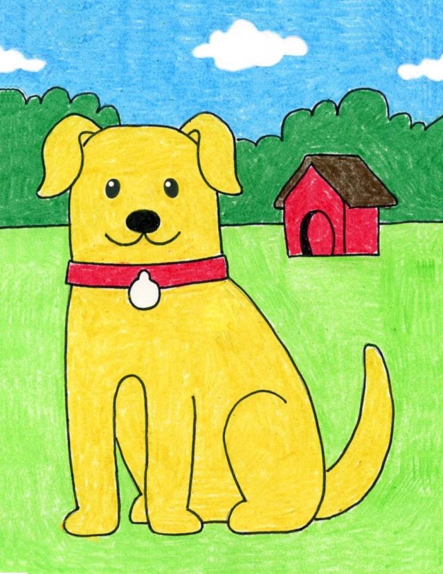 Рисунки собак карандашом для детей (27 фото) 🔥 Прикольные картинки и юмор
