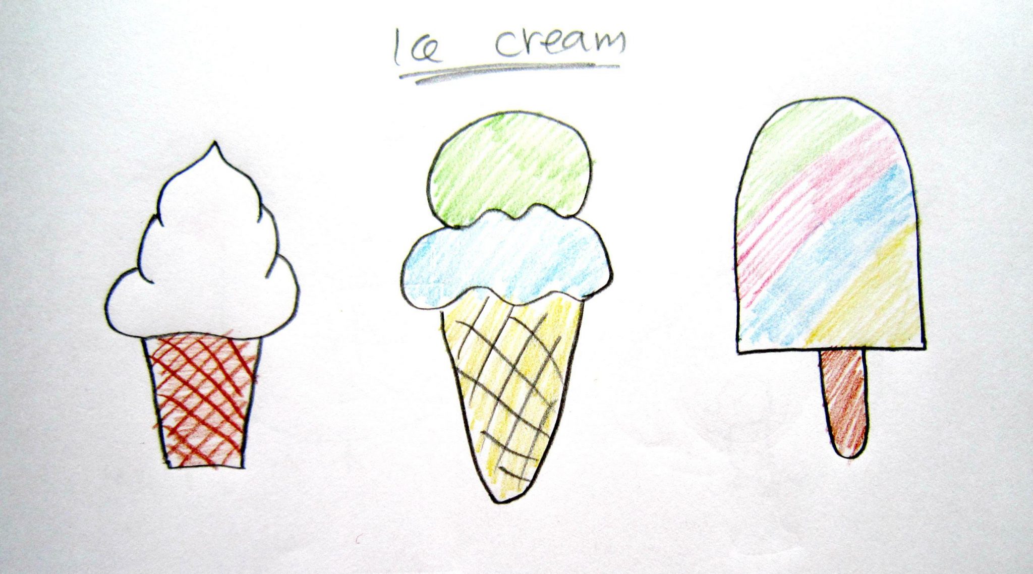 Рисунки для срисовки мороженое