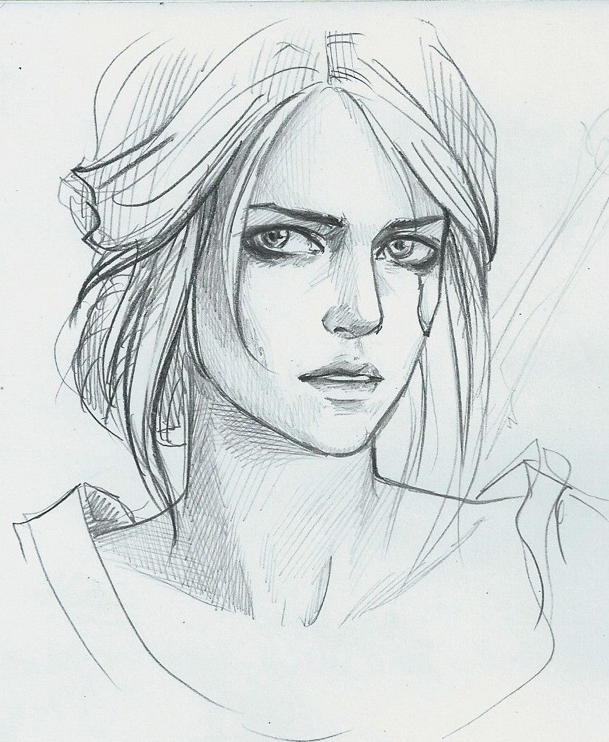 Женское лицо рисунок карандашом поэтапно