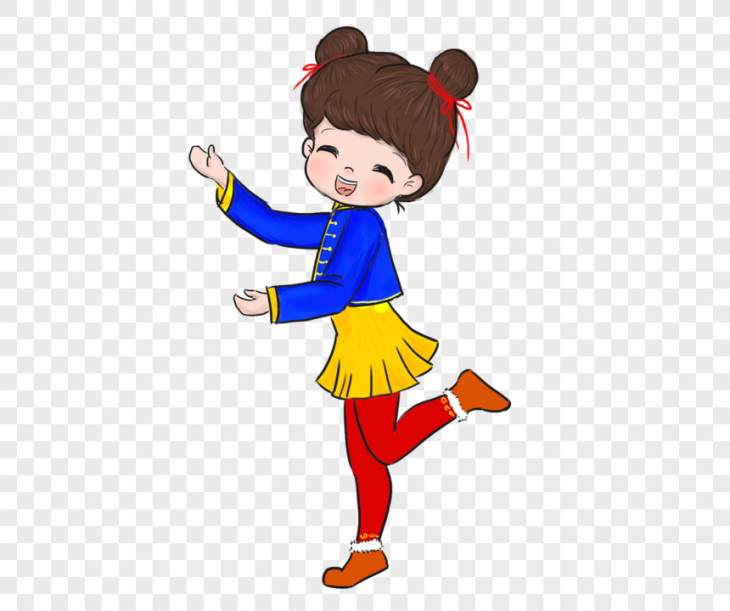 Картинка танцующая девушка нарисованная
