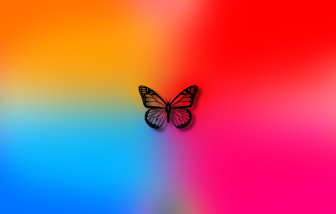 Лиловый фон с бабочками