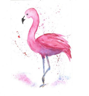 Фламинго рисунок для детей поэтапно