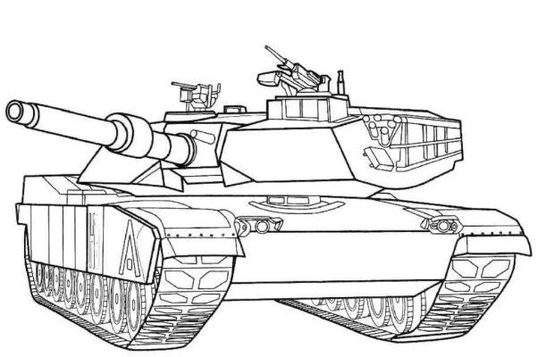 Картинки черно белые для распечатки танк