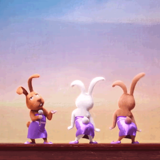 Веселый танец. Танцующие зверюшки. Танцующий заяц. Кролик танцует.