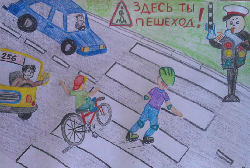 Рисунки пдд с велосипедом