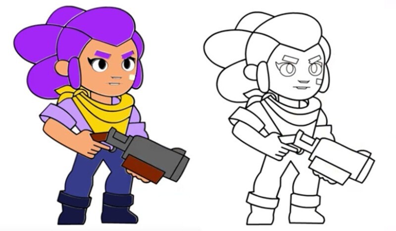 Brawl stars рисовать макс