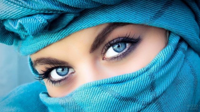 Самые красивые девушки с голубыми глазами (100 фото)