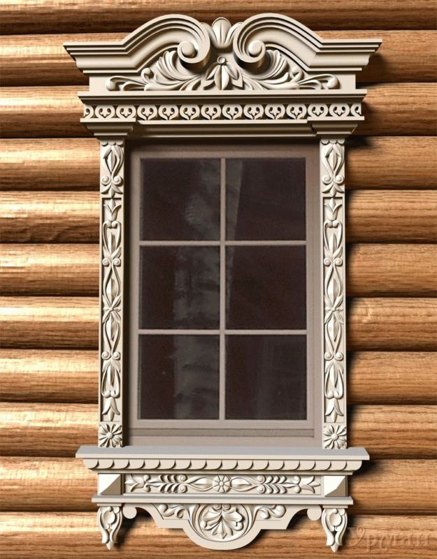 Шаблоны резных деревянных наличников на окна