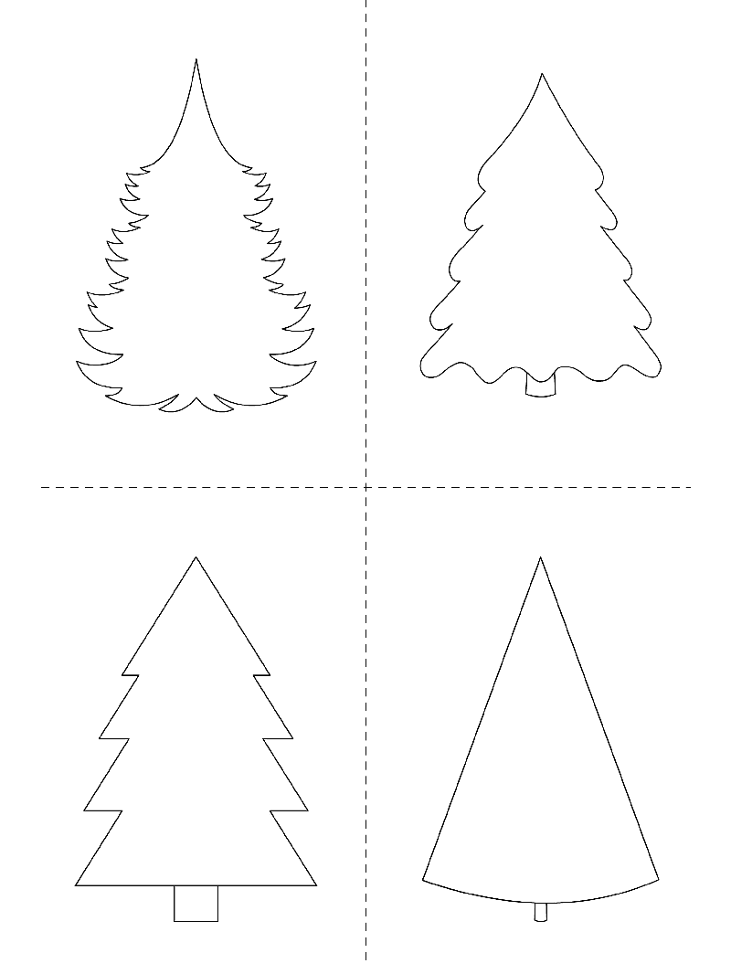 Трафареты елки для вырезания (140 фото) 🔥 BipBap.ru